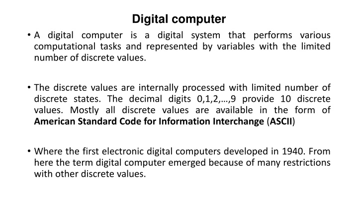 digital computer n.w