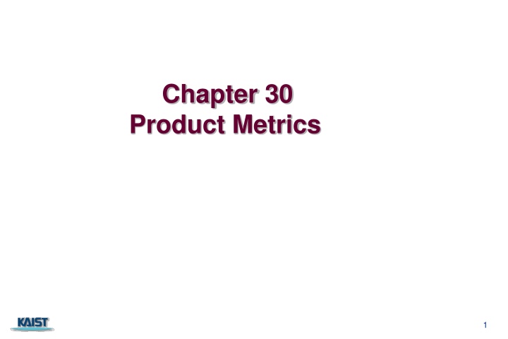 chapter 30 product metrics n.w
