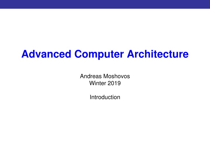Introduction to Advanced Computer Architecture with CUDA Programming