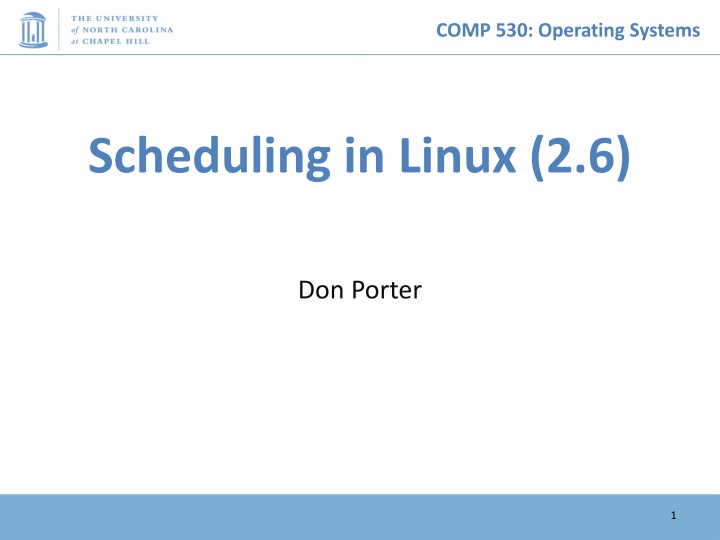Linux Operating System Scheduling Algorithms Overview