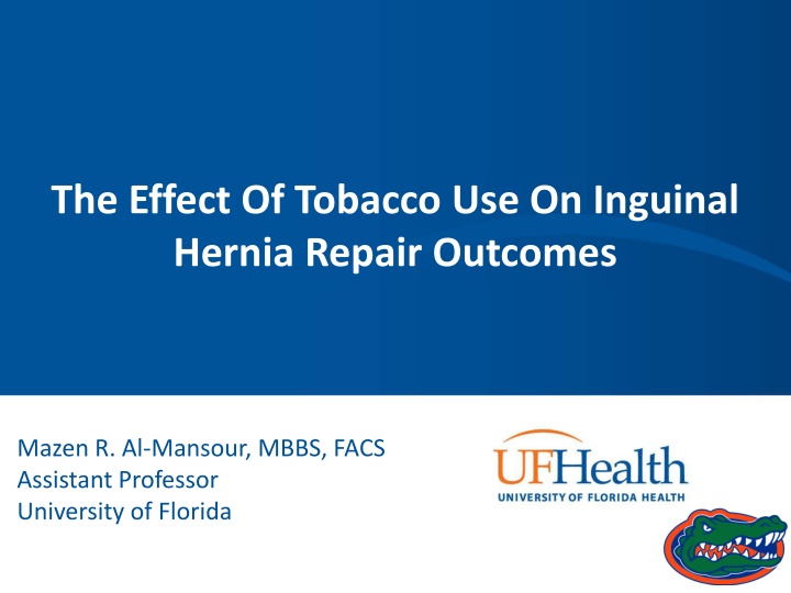 the effect of tobacco use on inguinal hernia n.w
