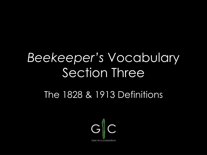 Beekeeper's Vocabulary - Definitions and Examples