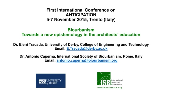 New Educational Approaches in Biourbanism