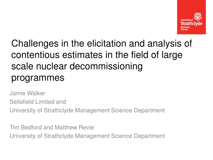 challenges in the elicitation and analysis n.w