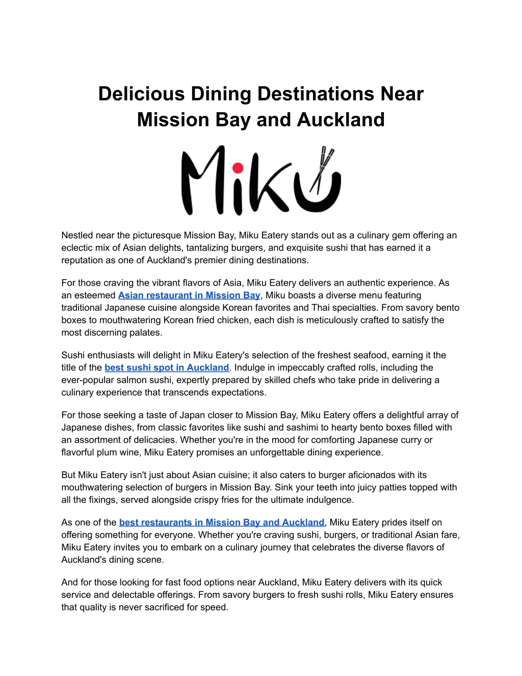 delicious dining destinations near mission n.