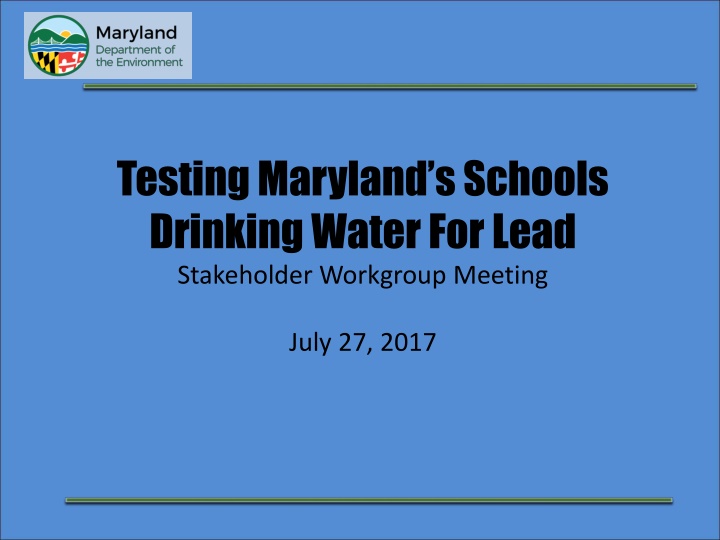 testing maryland s schools drinking water n.w