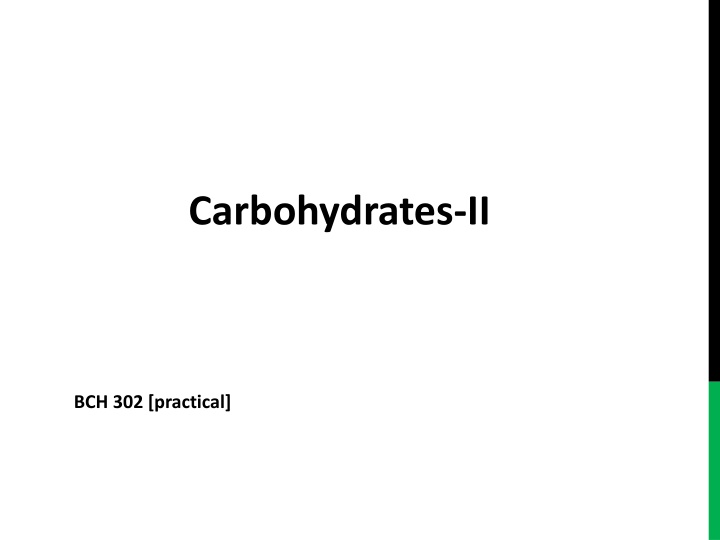 carbohydrates ii n.w