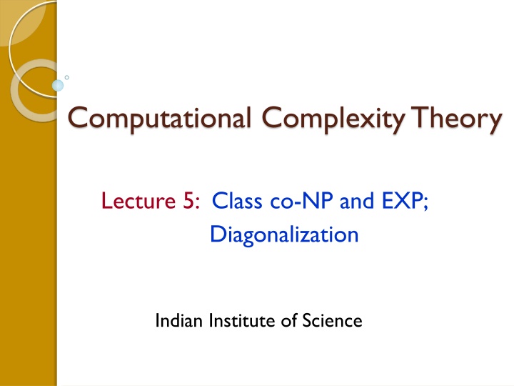 computational complexity theory n.w
