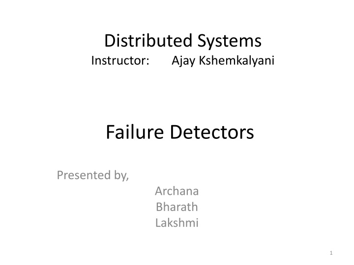 distributed systems instructor ajay kshemkalyani n.w