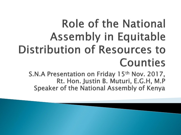 Devolution in Kenya: Key Principles and Implementation