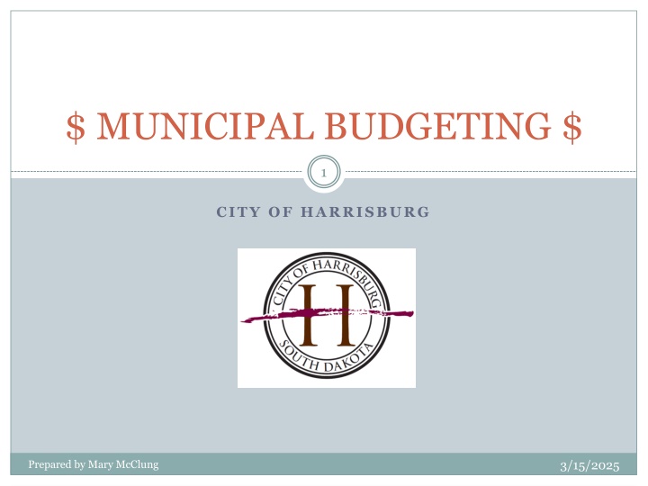 Municipal Budgeting in City of Harrisburg