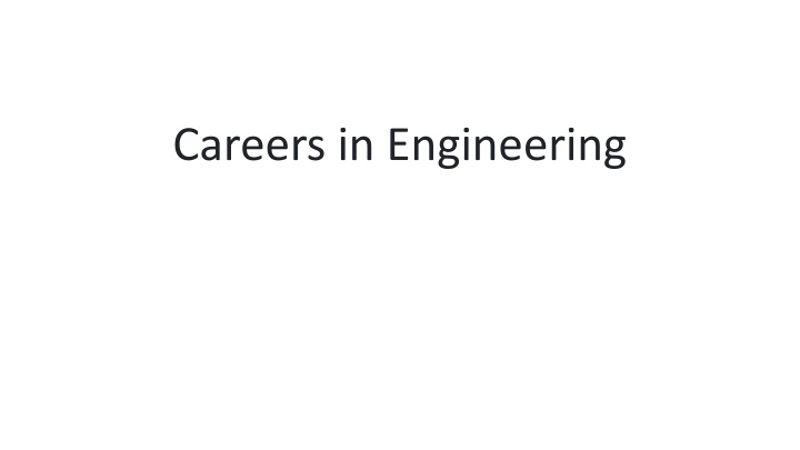 Careers in Engineering: Insights into the Field Today
