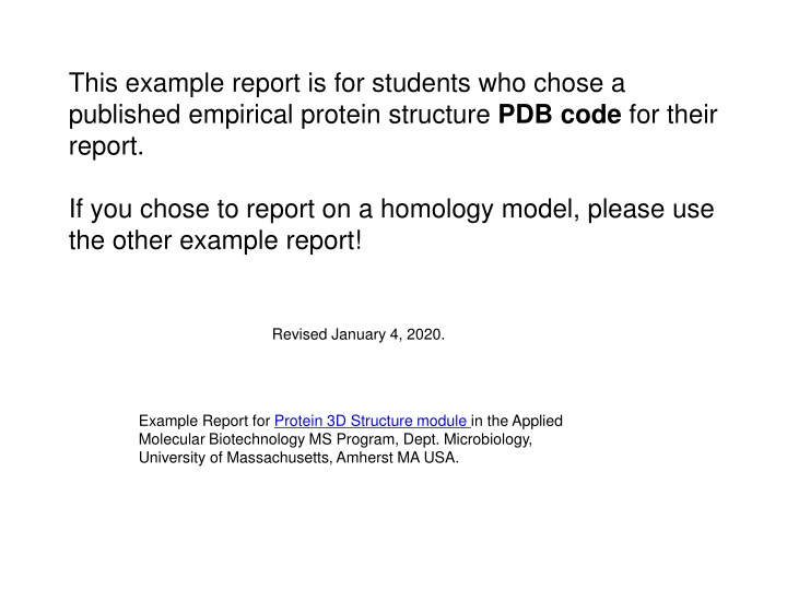 this example report is for students who chose n.w
