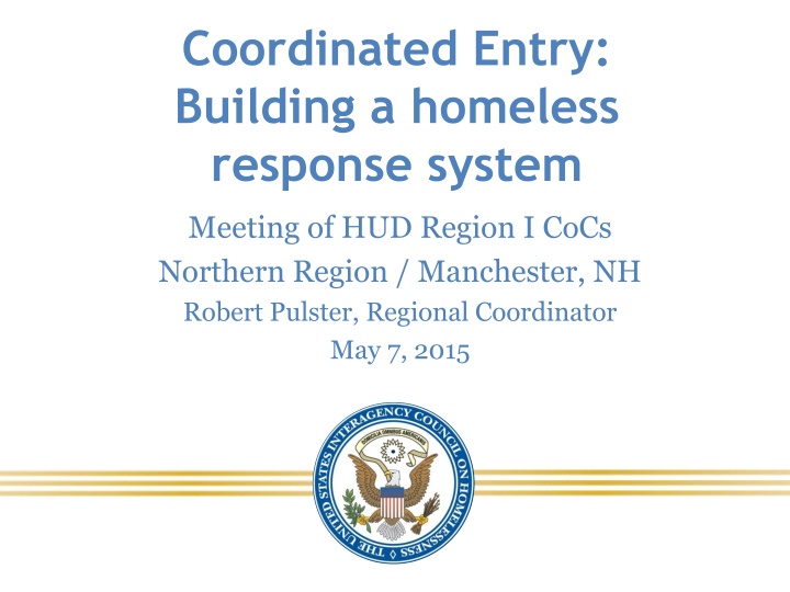coordinated entry building a homeless response n.w
