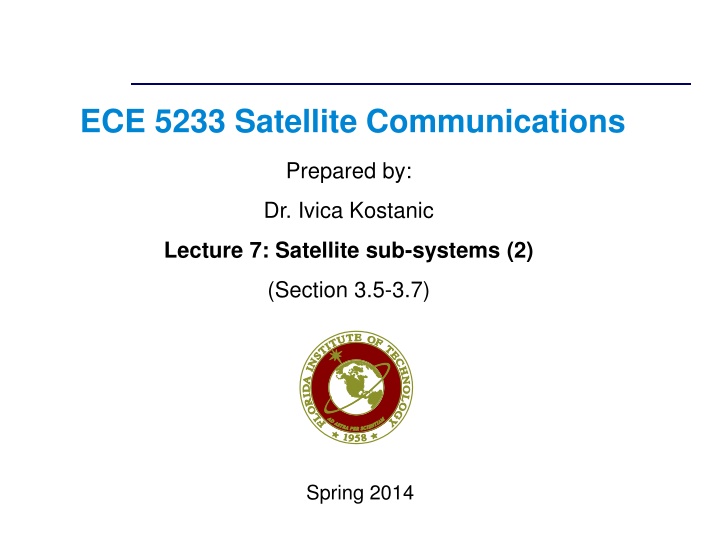 Satellite Communication Sub-systems Overview