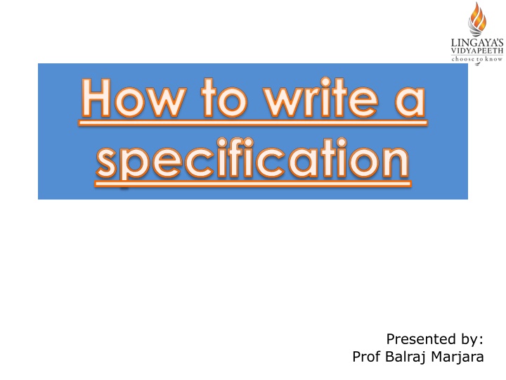 Specifications for Architectural Projects