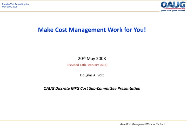 douglas volz consulting inc may 20th 2008 n.w