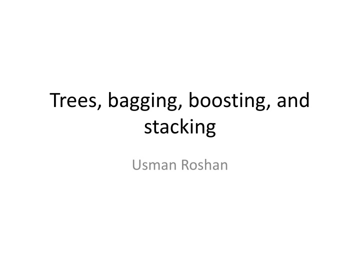 trees bagging boosting and stacking n.w