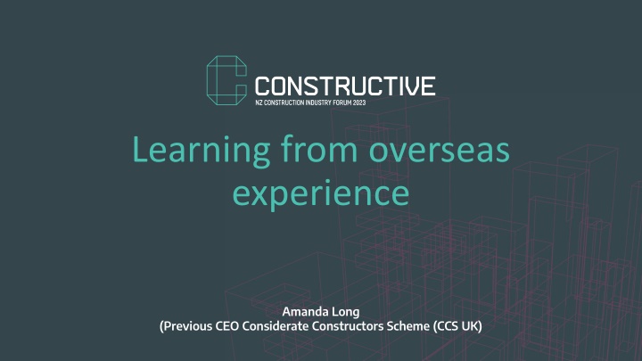 learning from overseas experience n.w