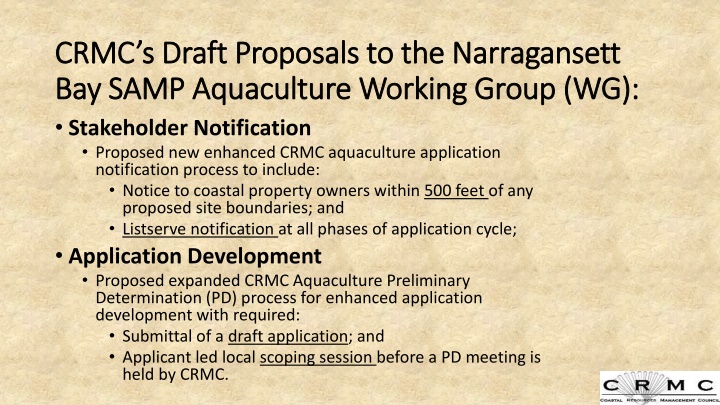 crmc s draft crmc s draft p proposals n.w