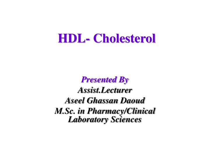 hdl cholesterol n.w