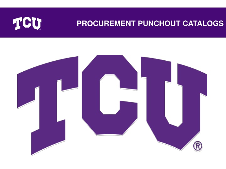 PROCUREMENT PUNCHOUT CATALOGS