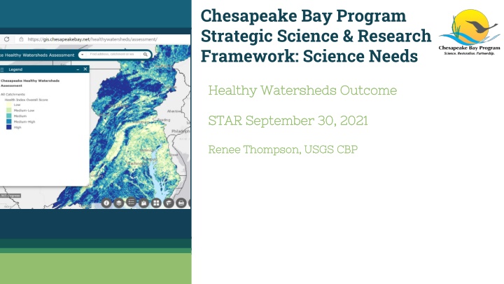 Chesapeake Bay Program Strategic Science & Research Framework