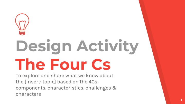 Design Activity: The Four Cs for Exploring Topics