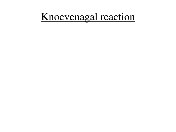 knoevenagal reaction n.w