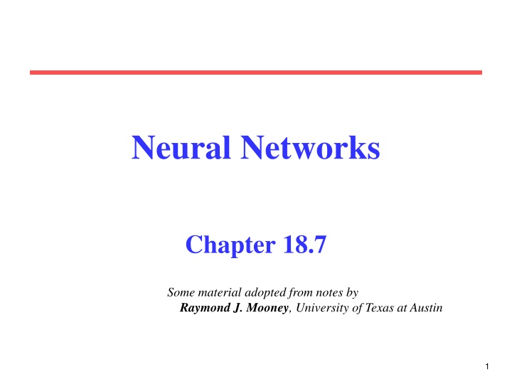 neural networks n.w