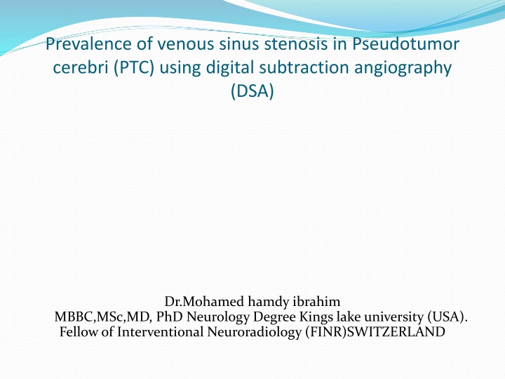 prevalence of venous sinus stenosis n.w