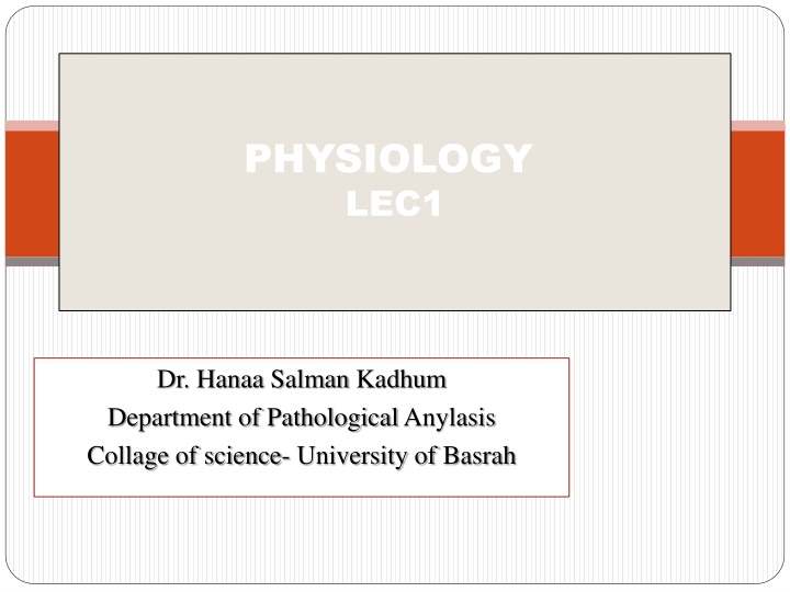 Overview of Human Physiology and Body Systems