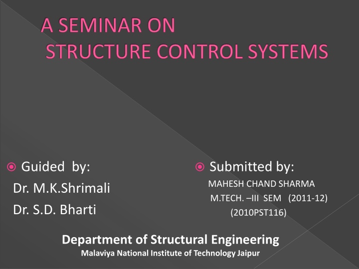 a seminar on structure control systems n.w