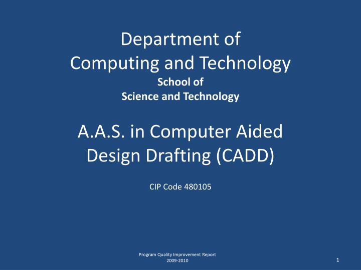 department of computing and technology school n.w