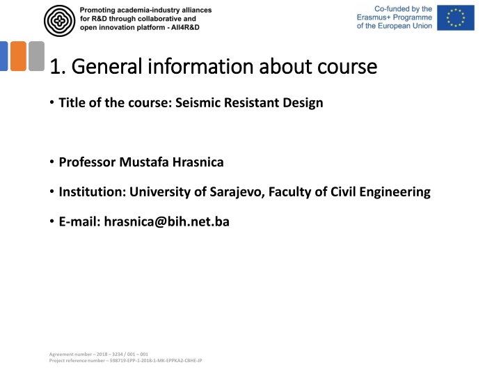 Seismic Resistant Design Course