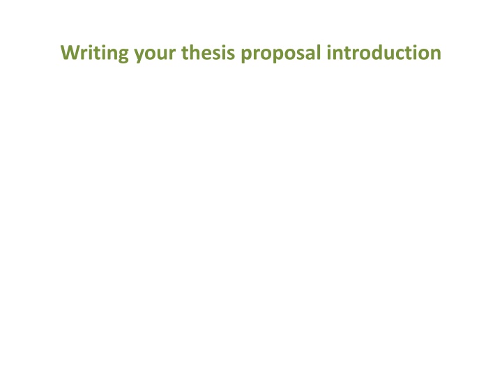 Crafting Thesis Introduction: Scientific Story & Essential Pieces