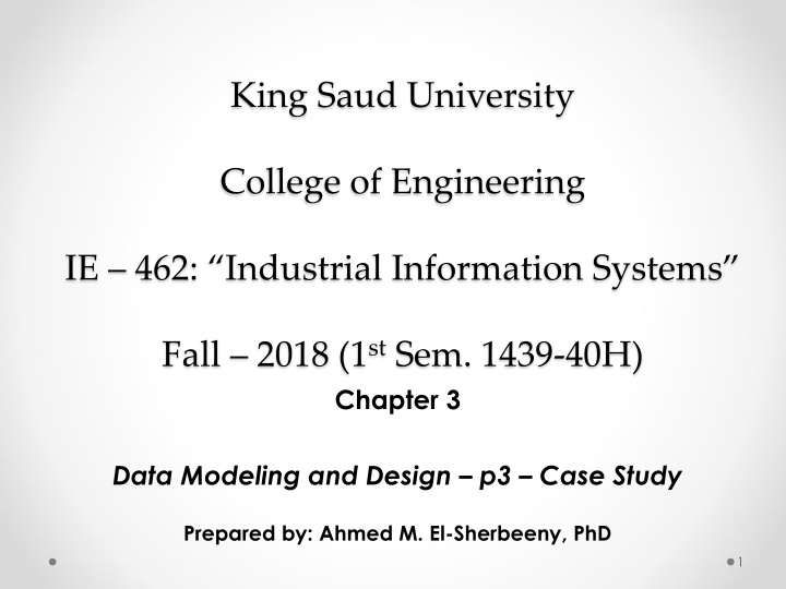 Case Study: Data Modeling and Design for Electronic Commerce Application