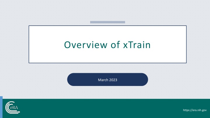 xTrain and ORCID in Research Training Grants