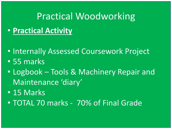 Practical Woodworking Course Overview
