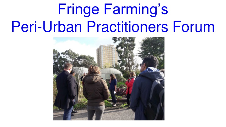 fringe farming s peri urban practitioners forum n.w