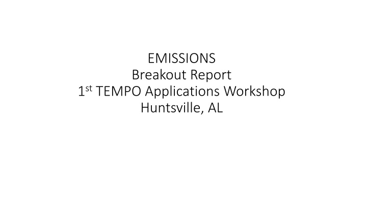 emissions breakout report n.w