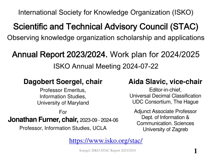 international society for knowledge organization n.w