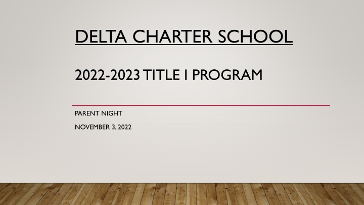 ESSA and Title I Funds at Delta Charter School
