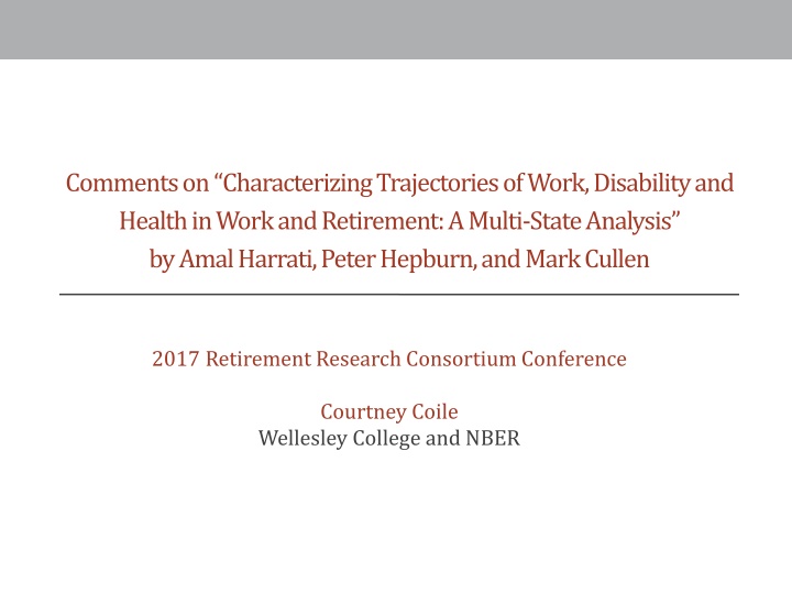 Health in Work and Retirement: A Multi-