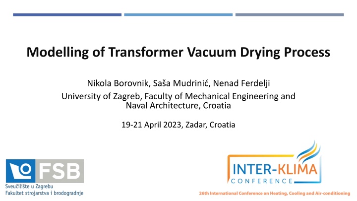 Modeling of Transformer Vacuum Drying Process and Mathematical Analysis