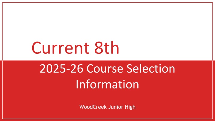 current 8th graders 2025 26 course selection n.w