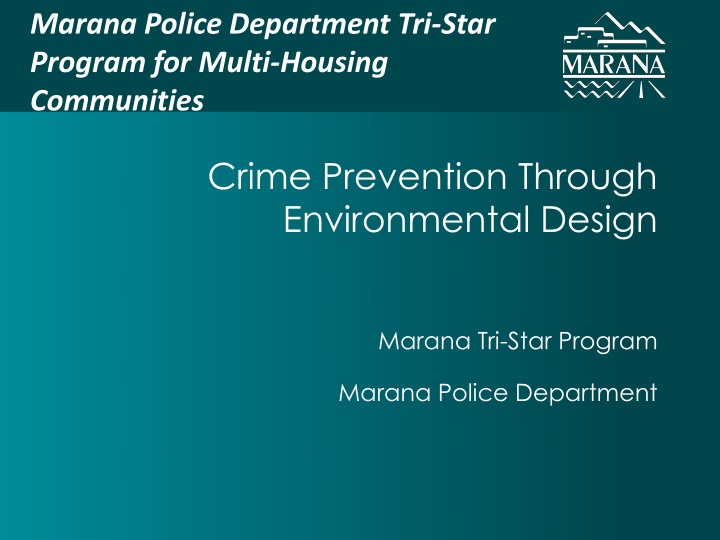 marana police department tri star program n.w