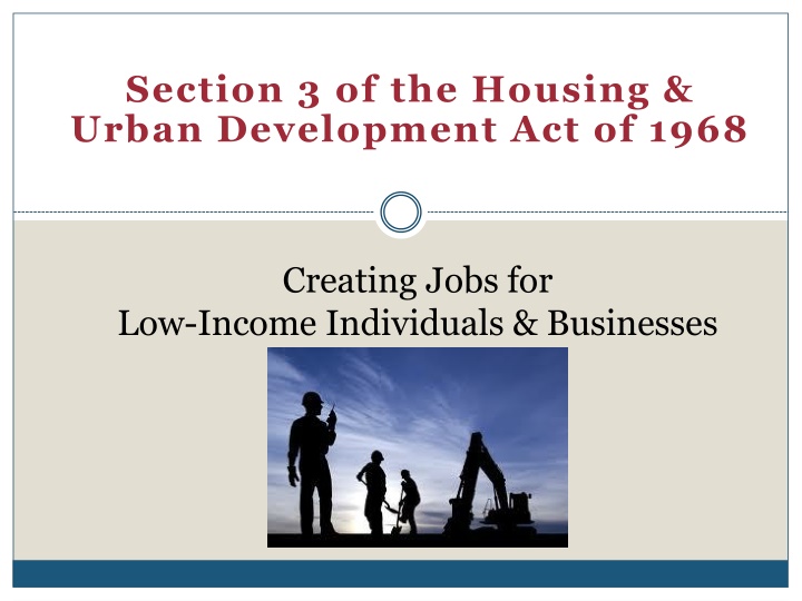 section 3 of the housing urban development n.w