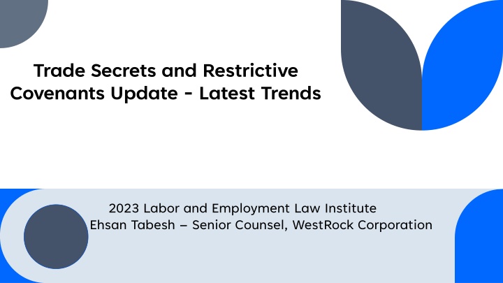 trade secrets and restrictive covenants update n.w