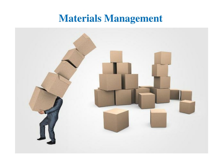 Materials Management: Organizing and Coordinating Functions